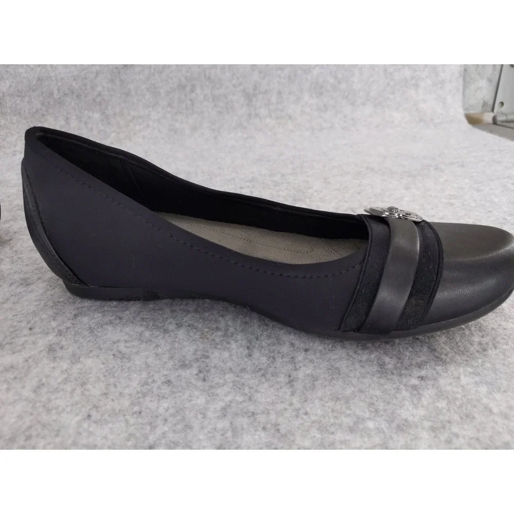Baretraps Memory Foam Flats Comfort Buckle Detail Black Shoes Size 8M‎